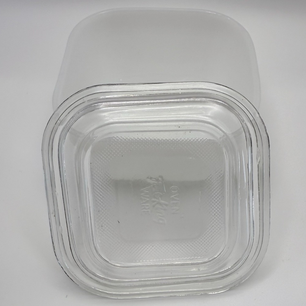 Vintage Milk Glass Fire King Oven Ware Refrigerator Dish White No Flaws